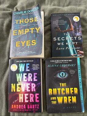 4 Paperback Thriller Books - NYT bestsellers